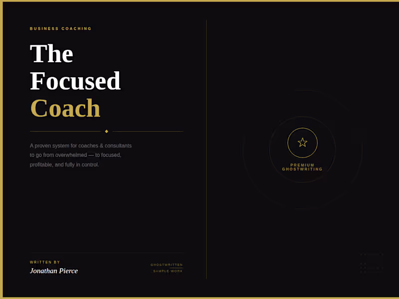 Cover image for Ebook Ghostwriting for Business Coaches: Convert Leads Today