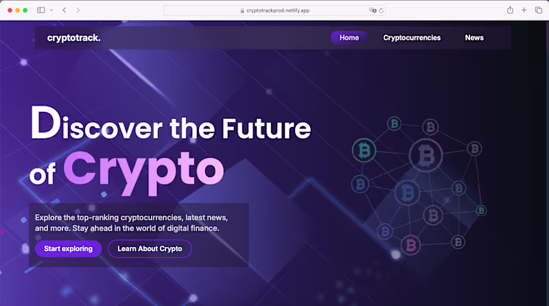 Cover image for Cryptotrack | React TS | API Integration