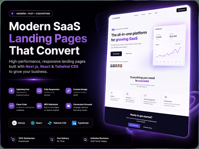 Cover image for Modern SaaS Landing Page Development