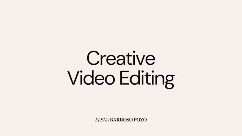 Cover image for Creative Video Editing