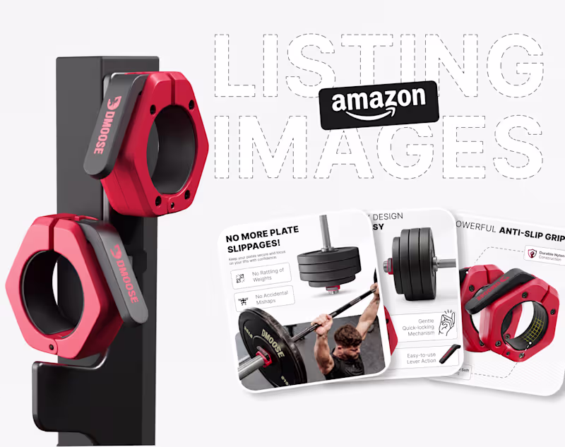 Cover image for AMAZON LISTING DESIGN | BARBELL CLAMP
