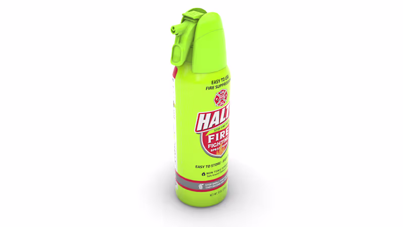 Cover image for HALTS FIRESPRAY CAN PRODUCT VISUALIZATION