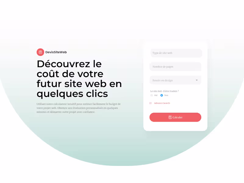 Cover image for Framer website - Devis siteweb