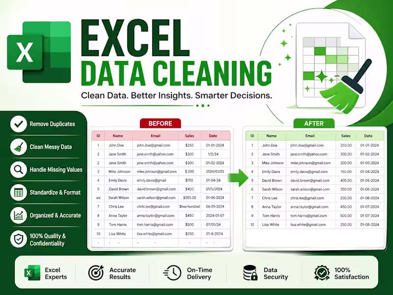 Cover image for Excel data cleaning 