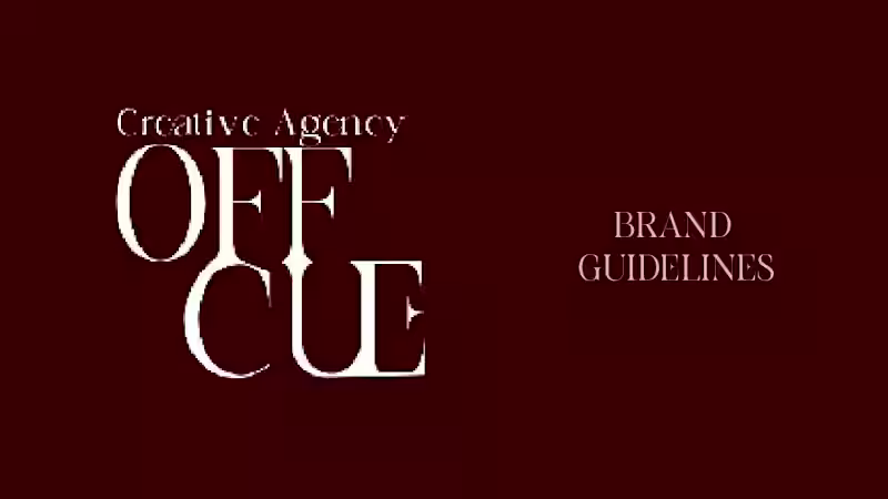 Cover image for Off Cue Brand Guidelines
