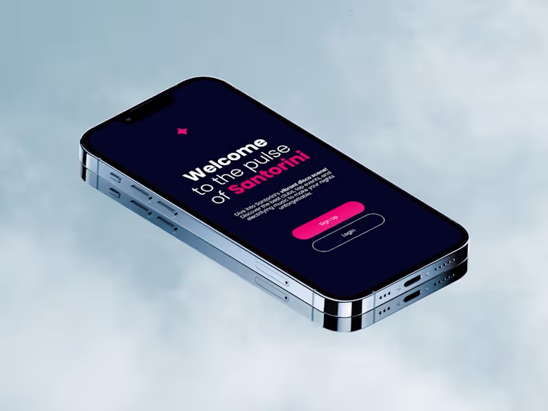 Cover image for Santorini Disco | UI Design