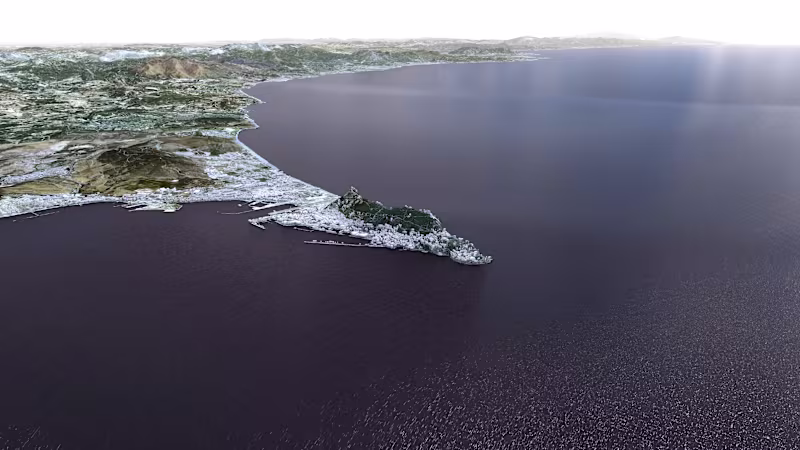 Cover image for This project showcases sub-continental scale 3D map animatio...