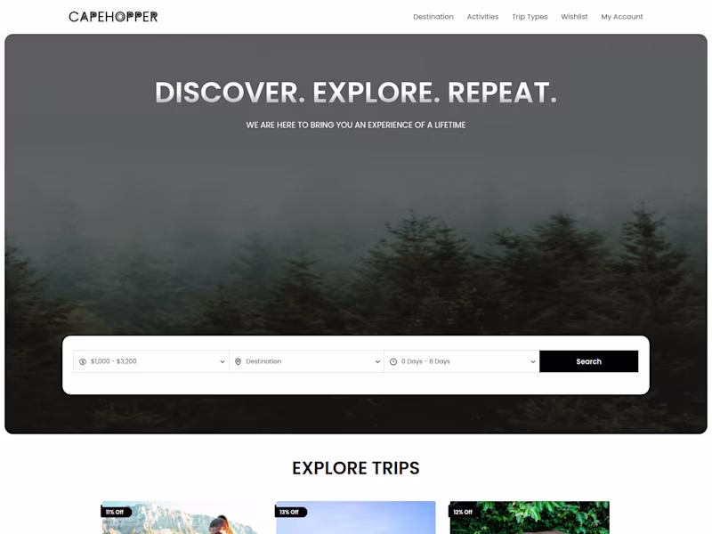 Cover image for CapeHopper - A travel website