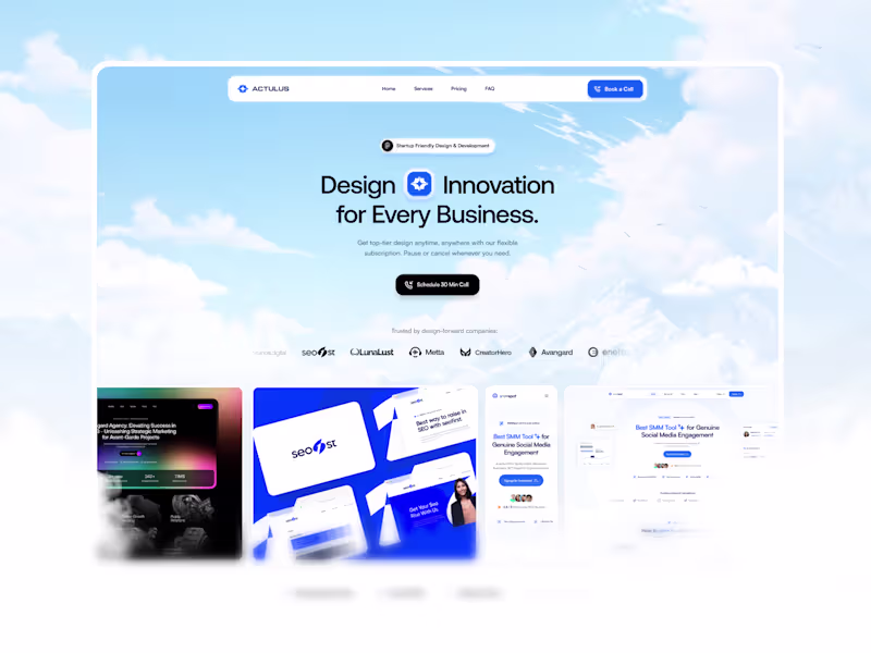 Cover image for Actulus 2.0 Web Design & Development Agency hero header