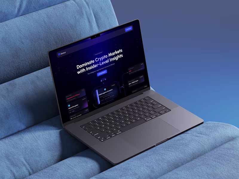 Cover image for Zai API – Crypto Market Insights site development in Framer