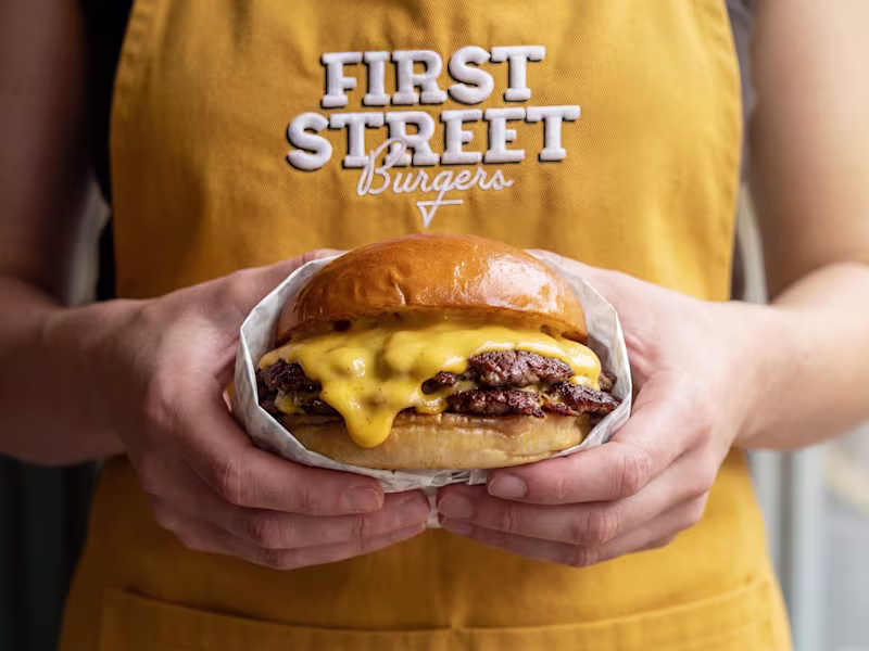 Cover image for First Street Burgers Brand & Packaging 
