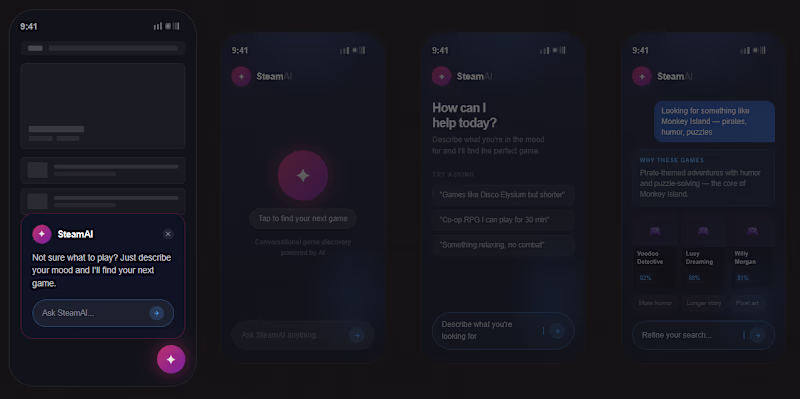 Cover image for SteamAI: Conversational AI for Game Discovery
