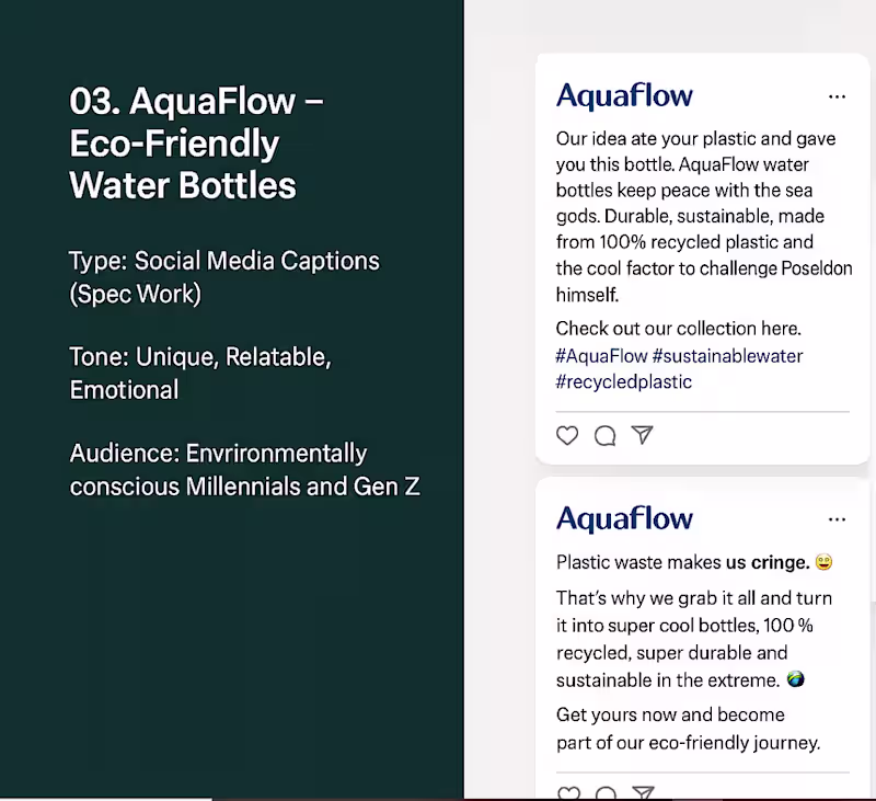Cover image for AquaFlow -  Eco-Friendly Water Bottles
