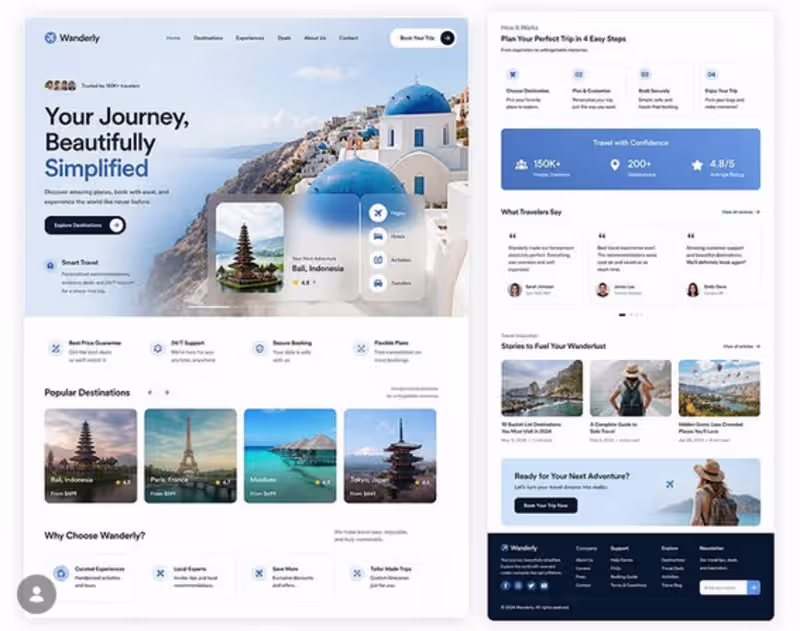 Cover image for Website UI Design for Travel