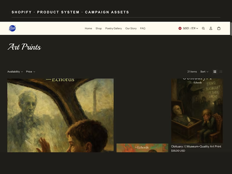 Cover image for Echords — Shopify Store, Product System & Campaign Assets