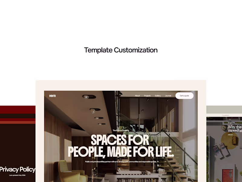 Cover image for Template Customization