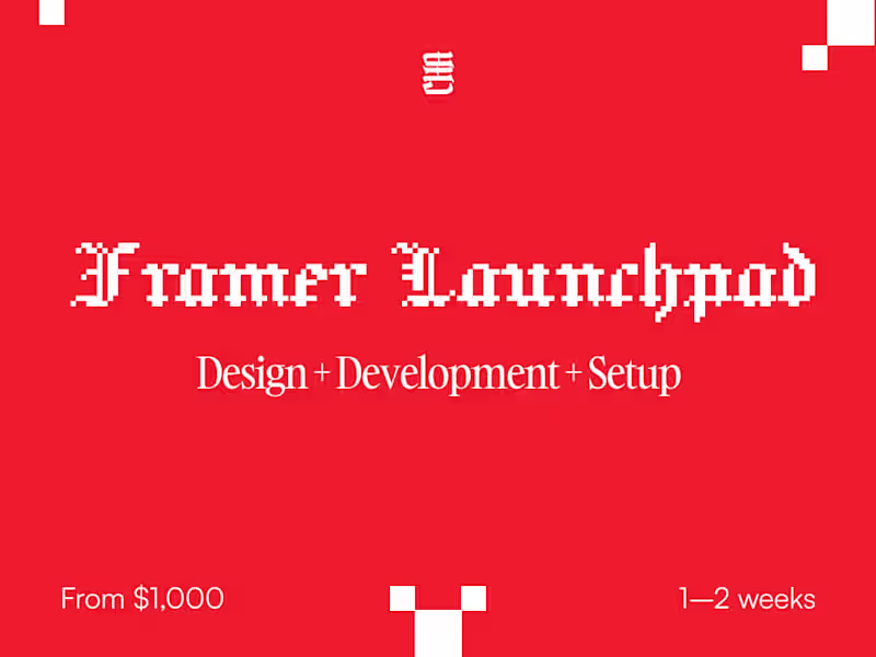 Cover image for Framer Website Design & Development — Launchpad