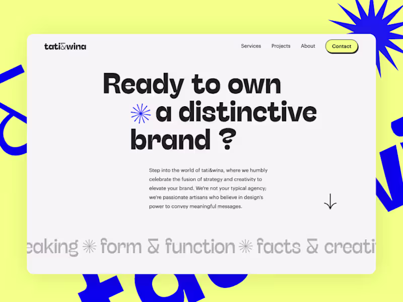 Cover image for Tati&Wina Agency - Interactive Webflow site