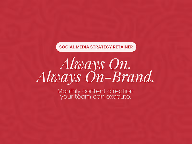 Cover image for Social Media Retainer