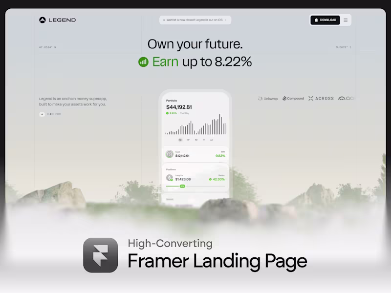 Cover image for High-Converting Framer Landing Page