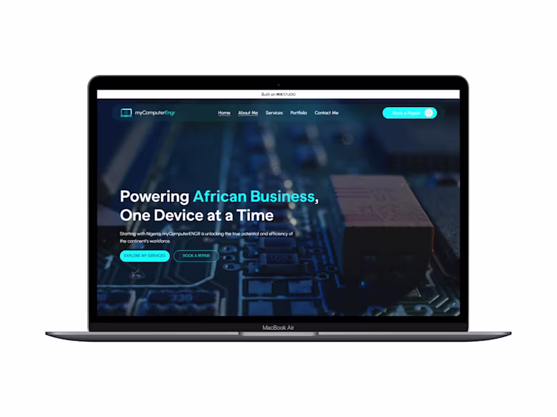 Cover image for A website design for a