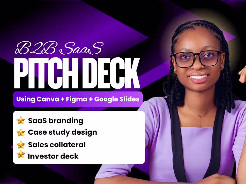 Cover image for B2B SaaS Pitch Deck & Sales Design Figma + Google Slides