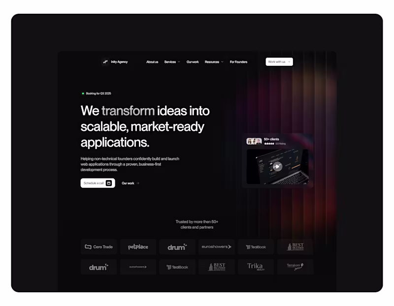Cover image for Inity Agency - Website Redesign