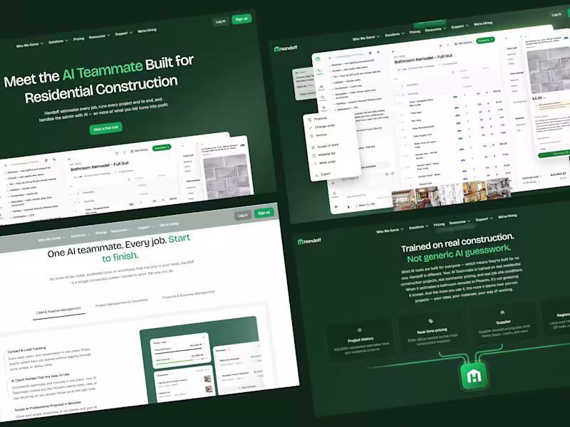 Cover image for Handoff AI – AI Powered Construction Estimation Platform