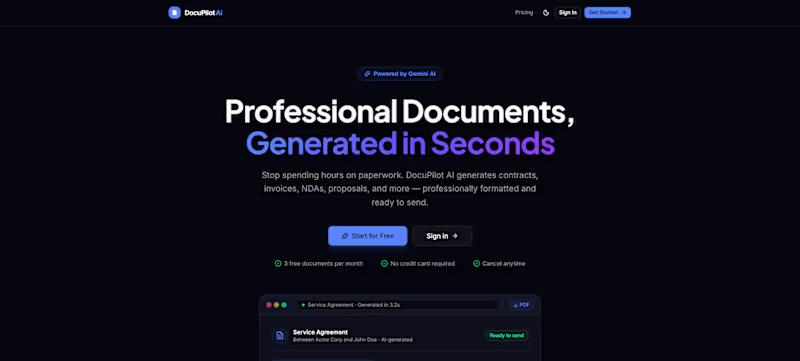 Cover image for Transform Your Document Creation with AI-Driven DocuPilot