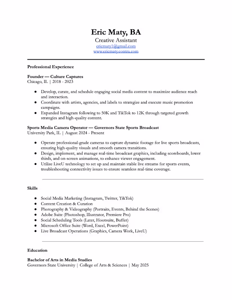 Cover image for Resume