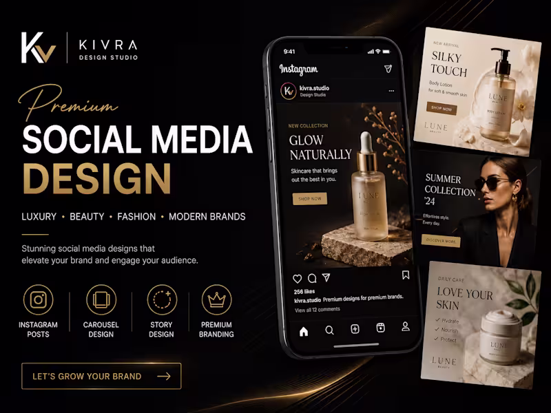 Cover image for Premium Social Media Design for Luxury & Beauty Brands
