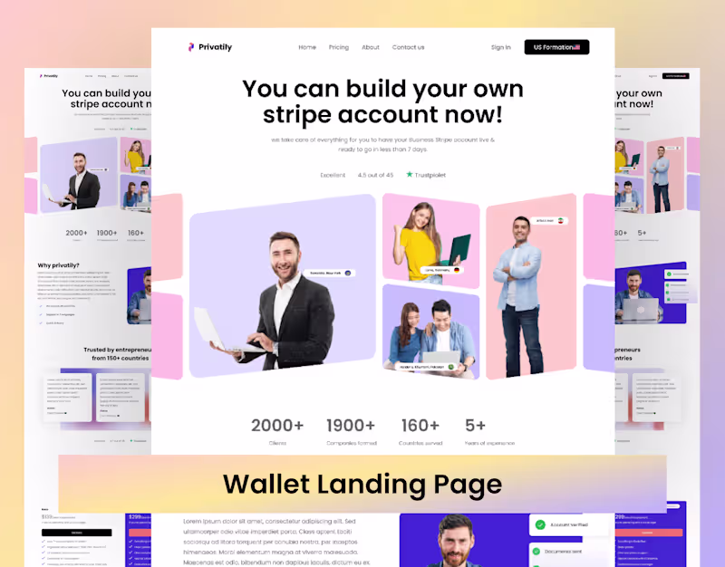 Cover image for Crypto Wallet — Landing Page UI Design