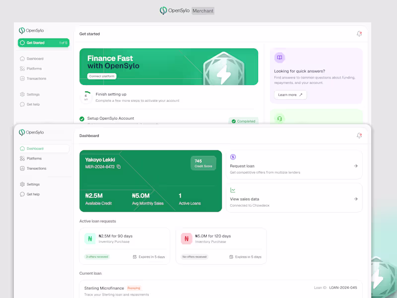 Cover image for OpenSylo Merchant — Credit Drawdown App