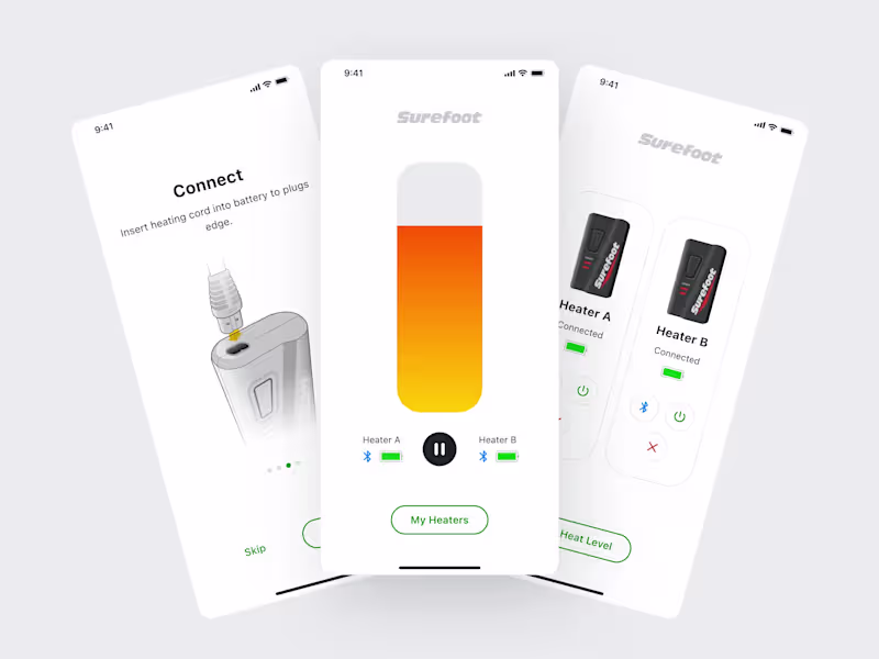 Cover image for Surefoot — Ski Boot Heater Control Mobile App