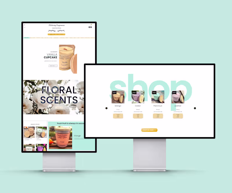 Cover image for Flickering Fragrances Website