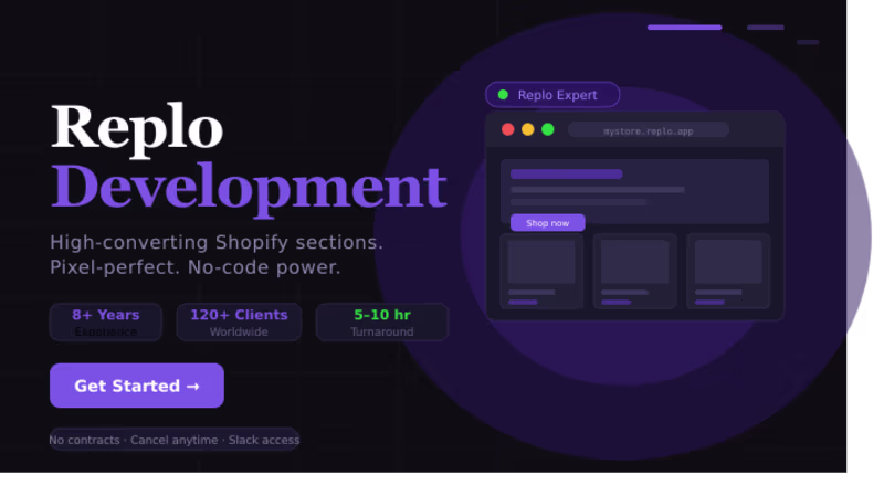 Cover image for Replo Landing Page & Section Development