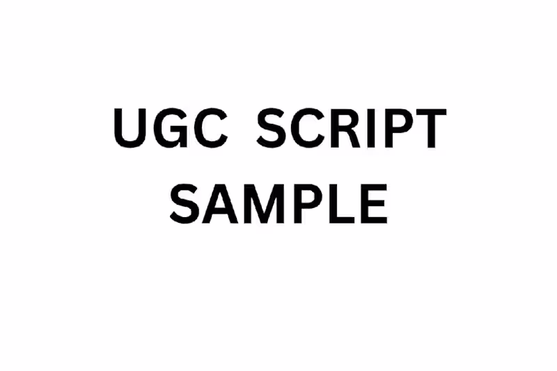 Cover image for UGC script for skincare brand 