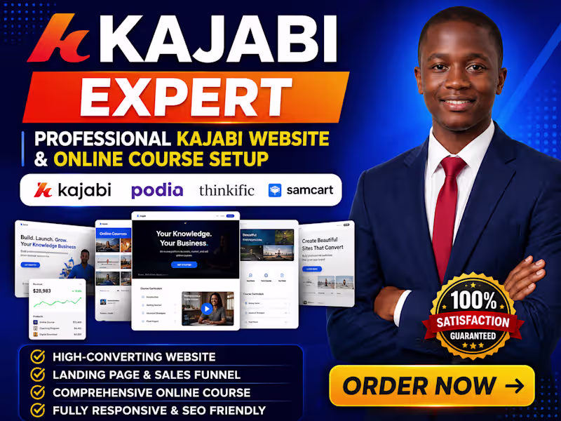 Cover image for  Interactive Course, LMS Setup & a premium landing page