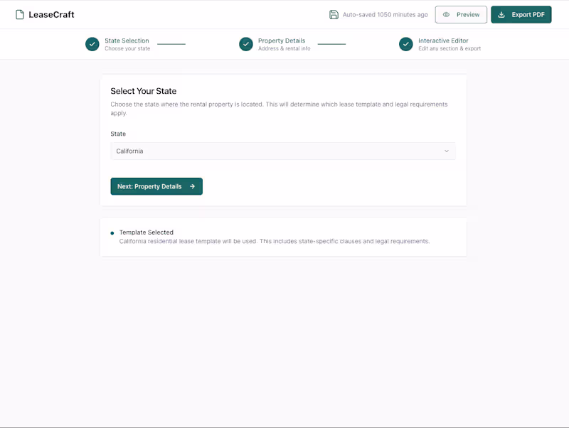 Cover image for LeaseCraft – AI-Powered Lease Creation Tool
