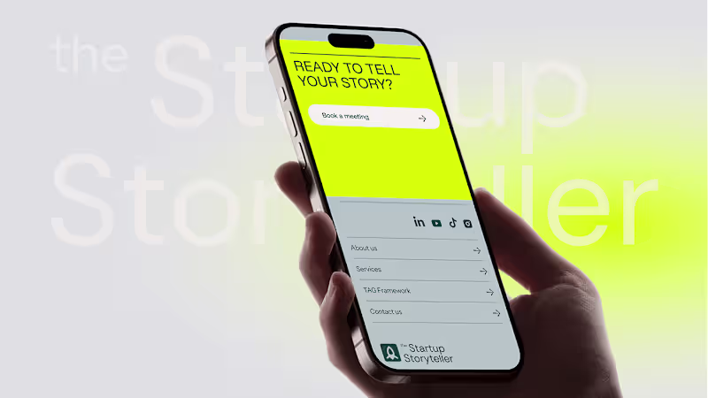 Cover image for Modern Minimal Website Design for Startup Storyteller