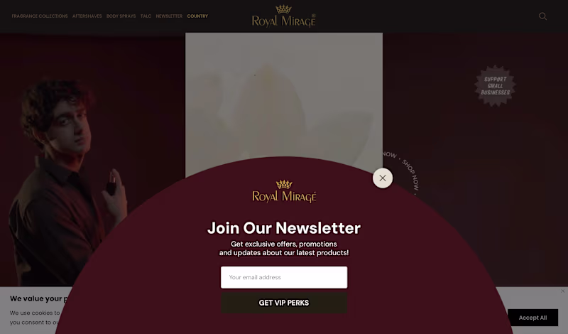 Cover image for Royal Mirage Parfums Website Redesign
