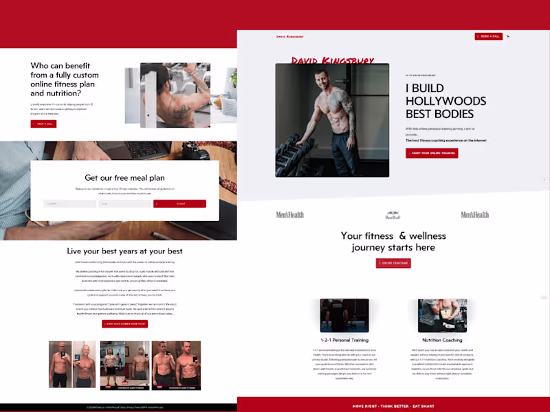 Cover image for Webflow Website Design for Online Fitness Trainer