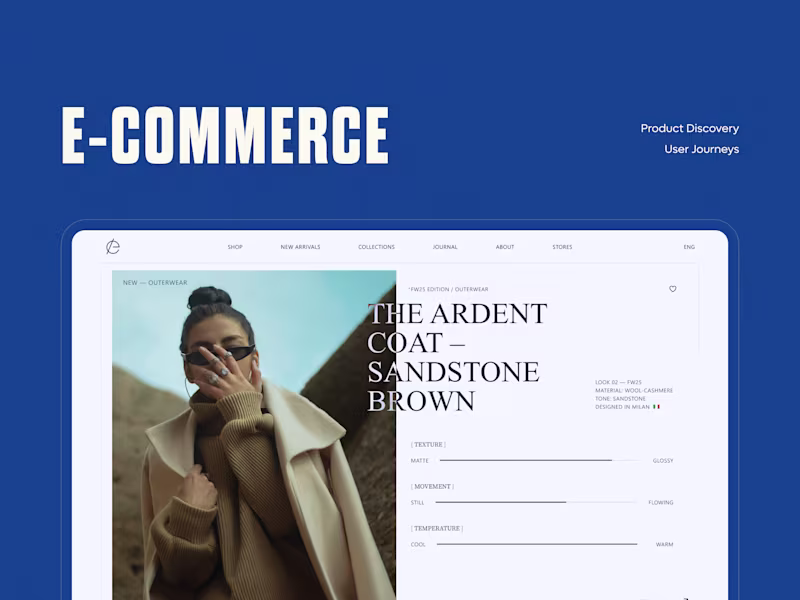 Cover image for E-Commerce Website Design & UX