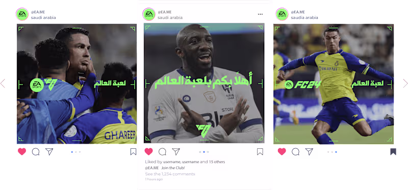 Cover image for Dynamic Social Media Campaign for EA Sports Saudi