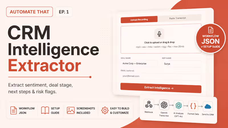 Cover image for AI CRM Automation System