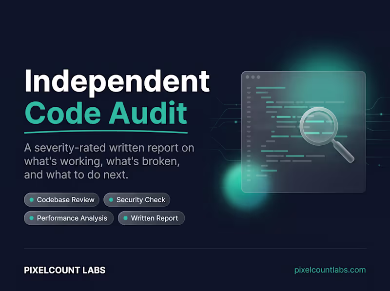 Cover image for Independent Code Audit & Technical Second Opinion