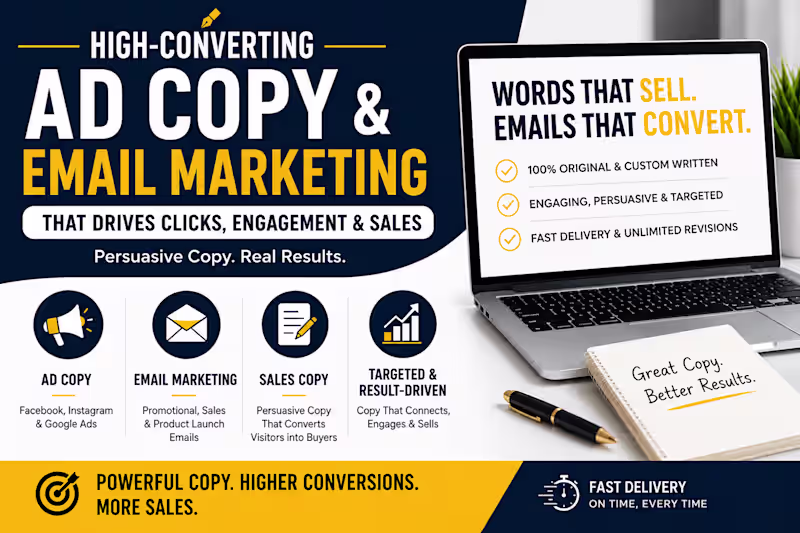Cover image for High-Converting Ad Copy & Email Marketing That Drives Sales