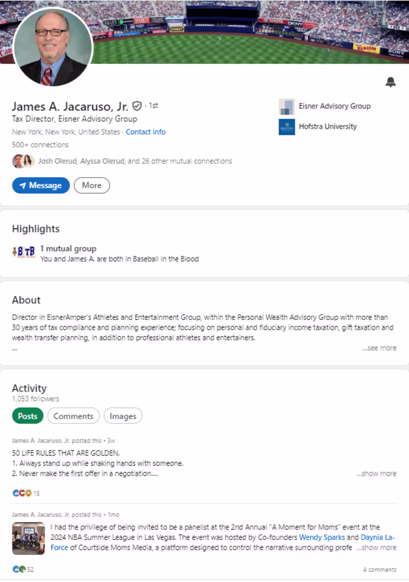Cover image for LinkedIn Audit + Optimization | James Jacaruso