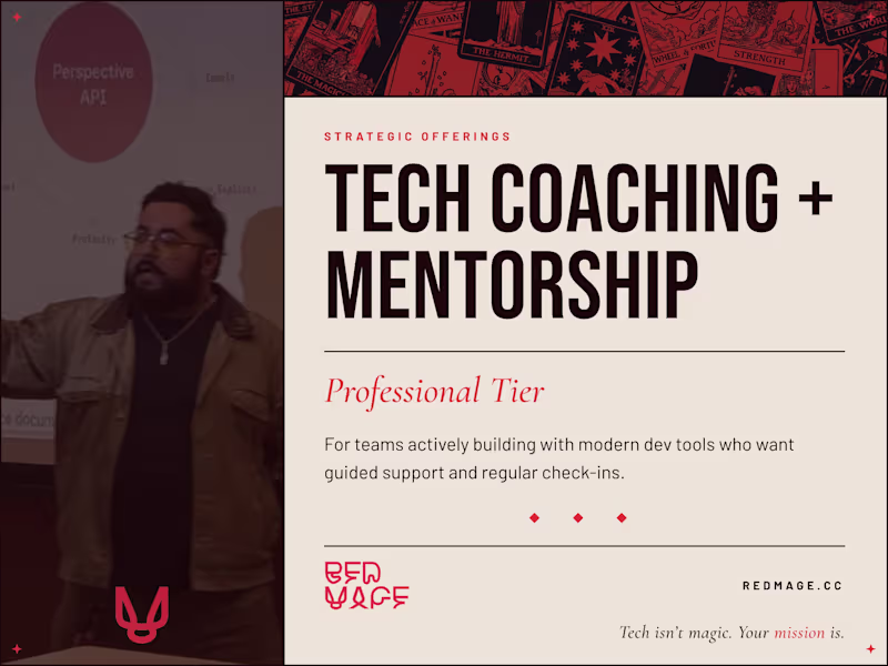 Cover image for Tech Coaching + Mentor – Pro