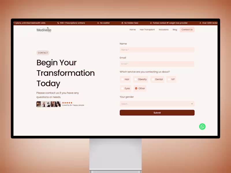 Cover image for MediVelle — Medical Tourism Website in Framer